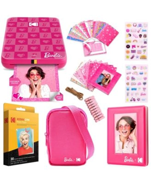 x Barbie Step Slim Instant Photo Printer, Iconic Style Barbie Case, Paper & More - Gift Bundle