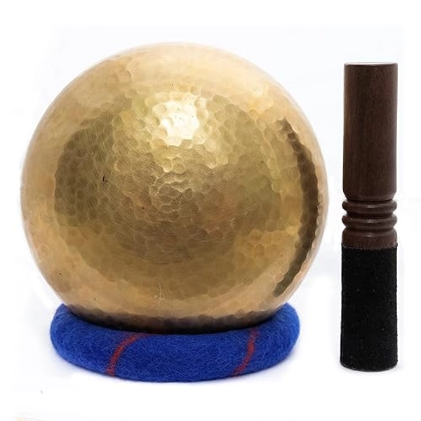 Ohm Store 6" Tibetan Singing Bowl Set — Meditation Sound Bowl Handcrafted in Nepal for Yoga, Chakra Healing, Mindfulness, and Stress Relief