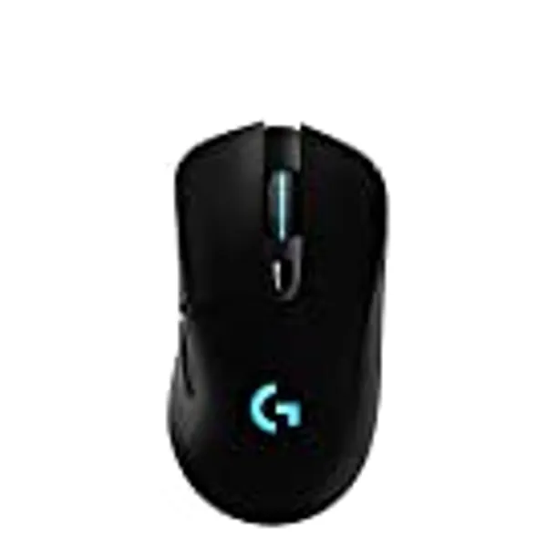 Logitech G703 Lightspeed Wireless Gaming Mouse W/Hero 25K Sensor, PowerPlay Compatible, Lightsync RGB, Lightweight 95G+10G Optional, 100-25, 600 DPI, Rubber Side Grips - Black