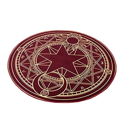 The Magic Circle Pattern Round Carpet Floor Mats Yoga Cushion for Playroom/Cloakroom, E-07 - Multicolor-07