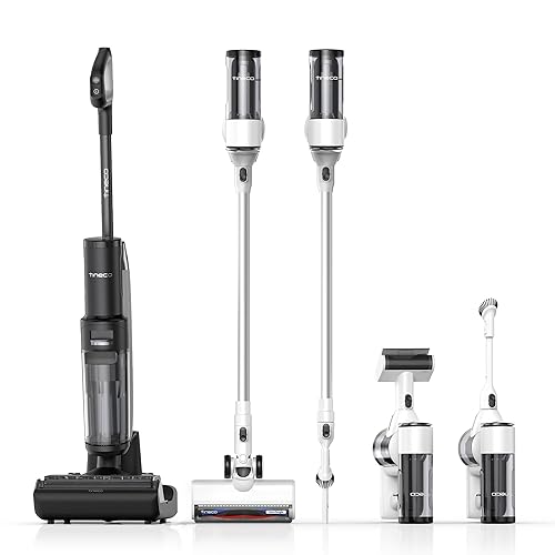 Tineco Floor ONE Switch S7 Wet Dry Vacuum Cleaner, Smart Floor Washer Multi-Function, Self-Cleaning, Extended Battery Lifespan 65Min Runtime, ZeroTangle Brush Dual-Edge Cleaning, Whole-House Cleaning - Floor ONE Switch S7