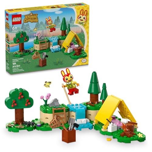 LEGO Animal Crossing Bunnie’s Outdoor Activities Buildable Creative Playset for Kids, Includes Video Game Toy Minifigures Tent and Rabbit, Animal Crossing Toy for Girls and Boys Aged 6 and Up, 77047 - Multicolor