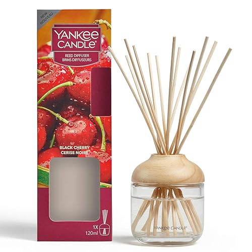 Yankee Candle Reed Diffuser | Black Cherry | 120 ml | Up to 10 Weeks of Fragrance - Black Cherry