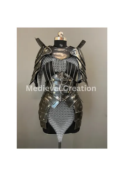 Medieval Ancient Cuirass Armor, Chainmail Armor Brave Lady Armor, Cosplay Armor, Sca Armor, Larp Armor, Fantasy Armor, Gift for Her