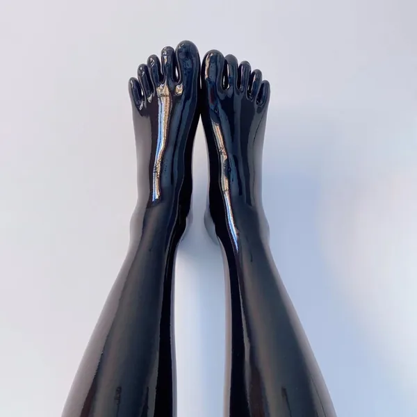Latex Toe Socks, Latex Fetish Socks Calf Length,Fashion for Catsuit,Free Shipping 0.4mm