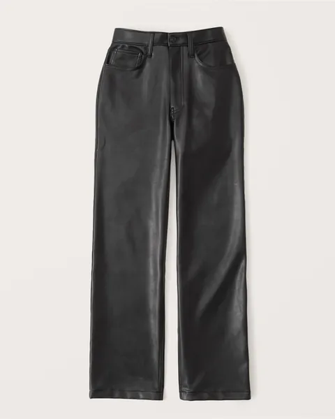 Women's Curve Love Vegan Leather 90s Relaxed Pant | Women's Bottoms | Abercrombie.com