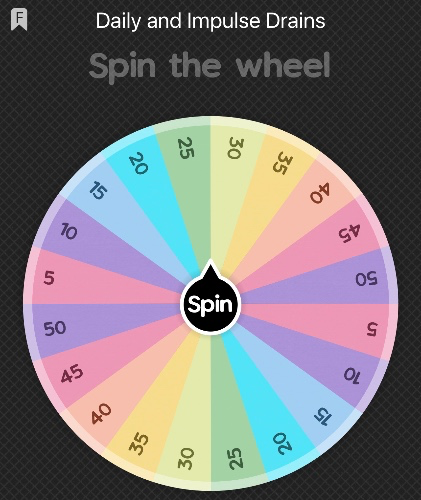 Spin the Wheel - Daily and impulse drains