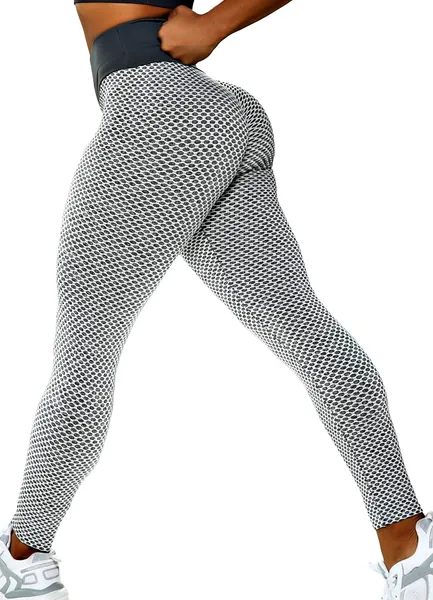 INSTINNCT Damen Slim Fit Hohe Taille Booty Lange Leggings mit Bauchkontrolle Laufhose Fitnesshose Sporthose Tights