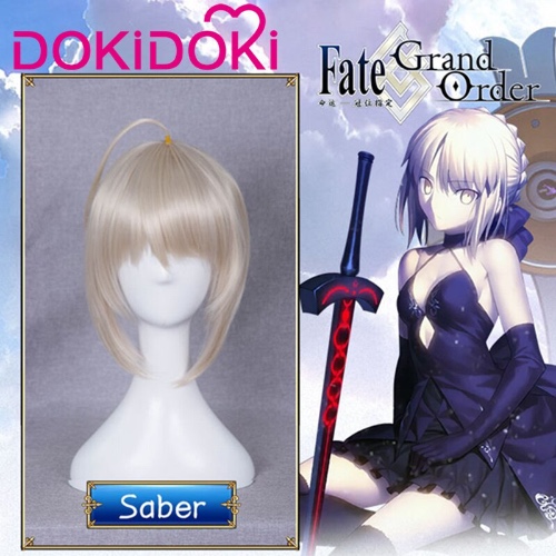 【Ready For Ship】DokiDoki Game Fate/stay night Cosplay Wig Arutoria Pendoragon Hair Women Fate/stay night Saber Alter Cosplay Short Wig | Alter-Ready For Ship