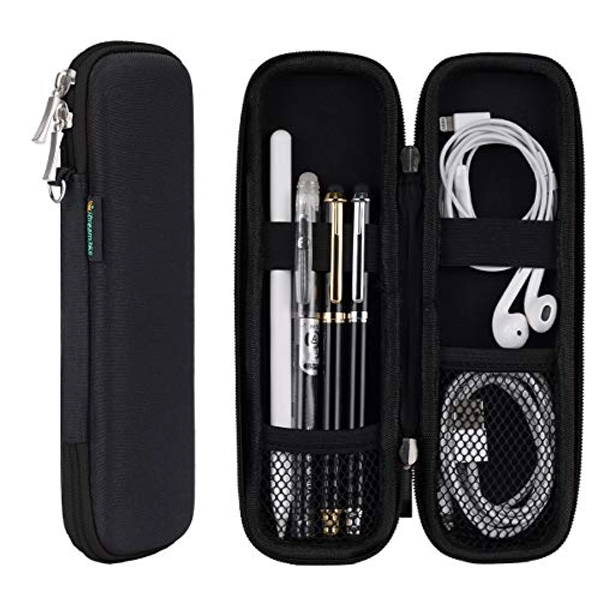 iDream365 Small Pencil Case Holder for Pencils,Hard Pen Case for Executive Fountain Pens,Ballpoint Pens-Black