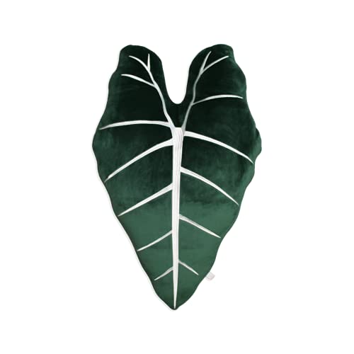 Frydek Alocasia Forest Green - Leaf Throw Pillow, Decorative, Bed, Flower, Decorative, Cute Pillow Great for Plant Lovers, Green Thumb Friends and Family, Accent + Decor Pillow - Frydek Alocasia Forest Green