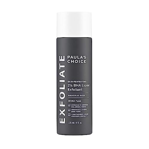 Paulas Choice--SKIN PERFECTING 2% BHA Liquid Salicylic Acid Exfoliant--Facial Exfoliant for Blackheads, Enlarged Pores, Wrinkles & Fine Lines, 4 oz Bottle - 4 Fl Oz