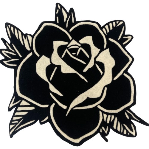 Blackwork Rose | 110x107cm (43x42Inch)