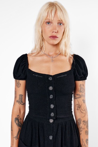 Viviana Linen Button-Up Top | 6