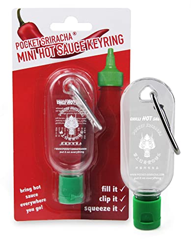 Schlüsselanhänger, Mini-Sriracha-Flasche (leer) - 1-Pack