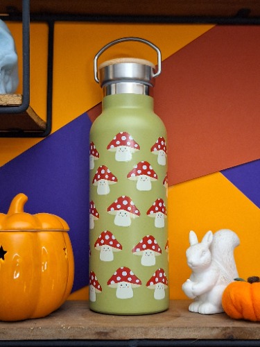 Mushroom Friend Metal Water Bottle