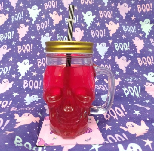 Glass Skull Mason Jar
