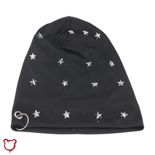 Star Beanies - Black / 54-60cm