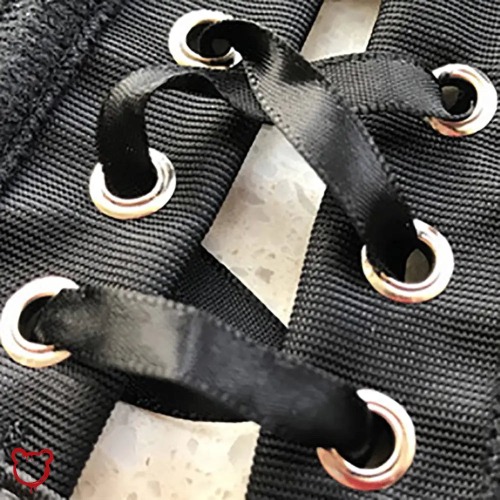 Black Goth Corset in 6XL Size - black / XXL