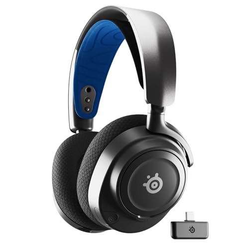 SteelSeries Arctis Nova 7P Wireless Multi-Platform Gaming Headset — Neodymium Magnetic Drivers — 2.4GHz + Bluetooth — 38Hr USB-C Battery — Gen2 AI Mic — PlayStation, PC, Switch, VR, Mobile - Black - Arctis Nova 7P - Black