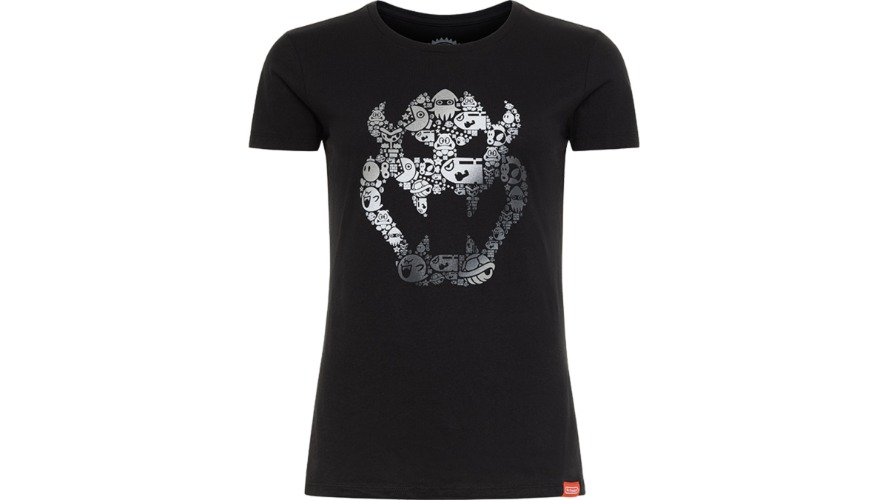 Super Mario - Bowser Icons T-Shirt - XS (Women's Cut)