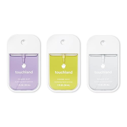 Touchland Power Mist Hydrating Hand Sanitizer Spray, BLOSSOM Trio Set (Lavender, Vanilla, Rainwater), 1 FL. OZ. Travel Size (Set of 3) - Blossom Trio Set