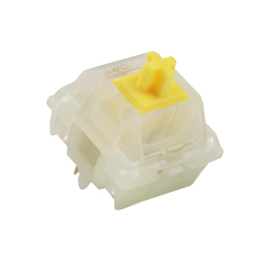 Gateron Cap Milky Yellow Switches V2 Pre Lubed Linear 63g 5 Pin for MX Mechanical Keyboard (Cap Milky Yellow 110 PCS) - CAP Milky Yellow 110 PCS