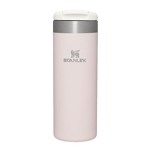 Stanley Aerolight Transit Thermosbeker - Houdt 4-6 Uur Warm - 6-8 Uur Koud - Vaatwasmachinebestendig - Lekvrij - Geschikt voor Bekerhouder in Auto - Thermos Koffiebeker - 0.47L - Rose Quartz