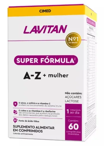 Lavitan A-Z Mulher Super Fórmula 60 Comprimidos 