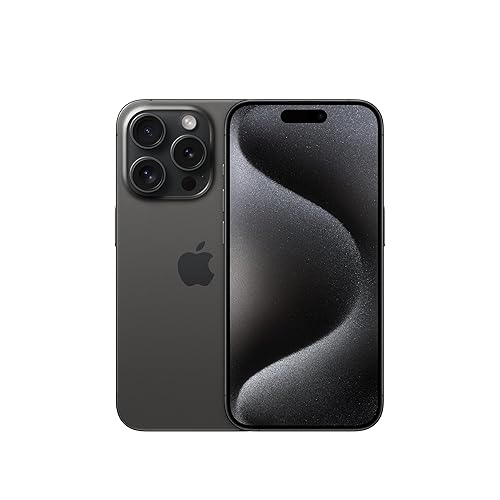 Apple iPhone 15 Pro (256 GB) - Black Titanium (Renewed) - 256 GB - Black Titanium