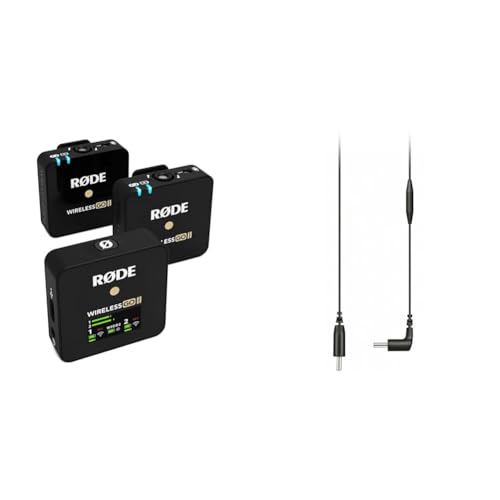 RØDE Wireless GO II Ultra-Compact Dual-Channel Wireless Microphone System + SC16 USB-C to USB-C Cable (300mm - Android and Mac Compatible) for Filmmaking, Interviews and Content Creation - + Android 300mm Cable - WIGOII Dual with Android 300mm Cable