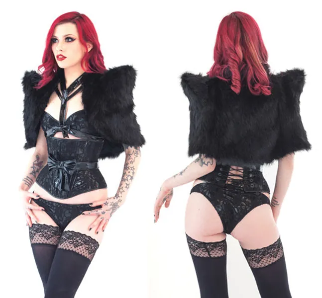 Artifice Pointed shoulder fur shrug | Default Title