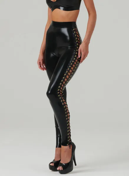 Latex Python Pants | XS / Black