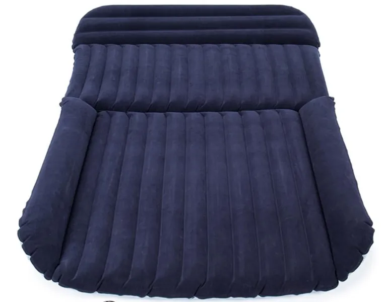 SUV Inflatable Car Bed Air Mattress Outdoor Multifunctional Back Seat with Air Pump 190*118*16CM Travel Camping For Auto Air bed (Blue) | Default Title