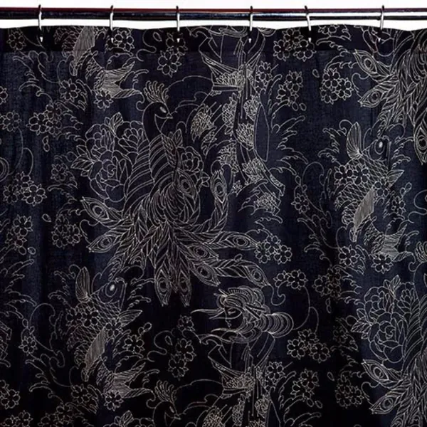 Geisha Moon Tattoo Shower Curtain