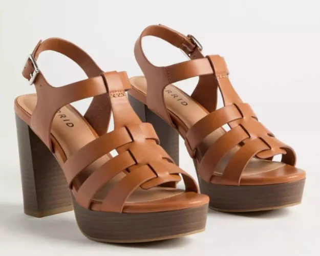 Fisherman Block Heel Sandal