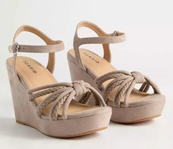 Braided Strappy Wedge