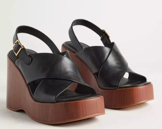 Criss-Cross Strap Wedge