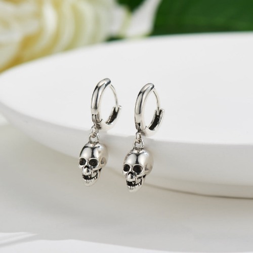 Skull Sterling Silver Earrings