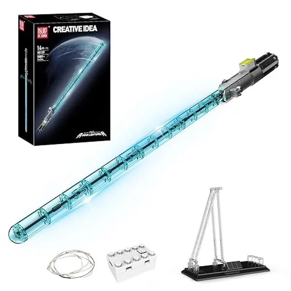 Mould King 10139 Sword Building Block Model Kit, Light Saber for Cosplay Games, 1089 PCS Rechargeable Lightsaber Building Set for Xmas Present