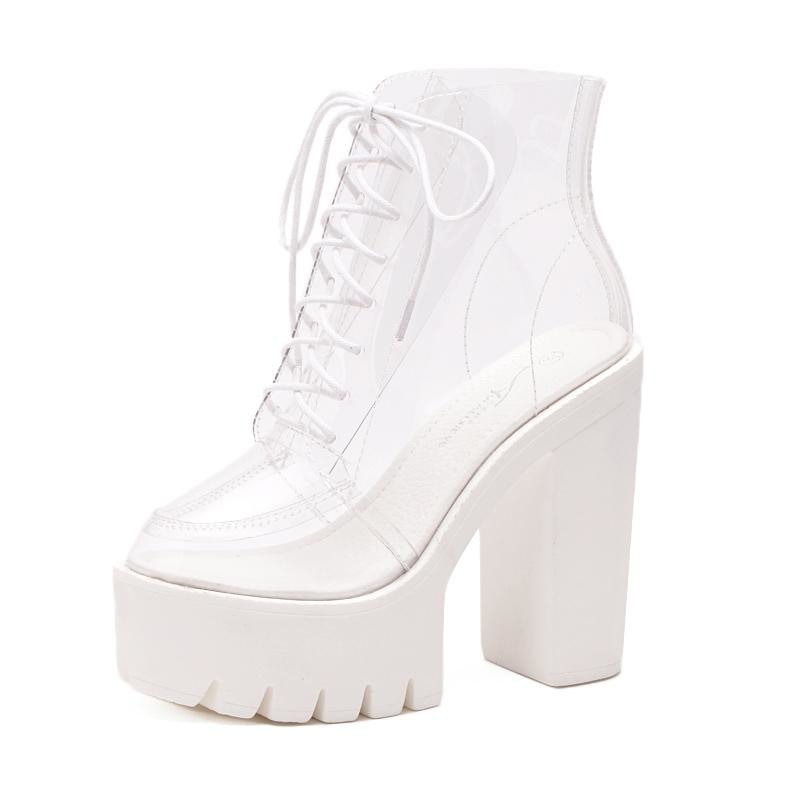 Transparent Baby Doll Booties - 6.5