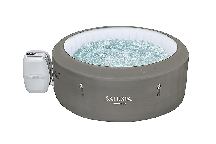 Bestway SaluSpa Barbados AirJet Inflatable Hot Tub Spa 2-4 Person with EnergySense™ Cover