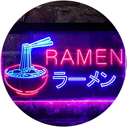 ADVPRO Ramen Japanese Noodles Shop Display Dual Color LED Neon Sign Blue & Red 12 x 8 Inches st6s32-i3613-br - 12" x 8.5" - Blue & Red