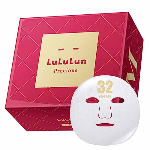 Lululun 32pcs Facial Sheet Mask, Moisturizing Face Mask Sheet & Anti Aging Face Mask Pack Set for Beauty Skincare, PRECIOUS RED - Precious Red 32pc (2022)