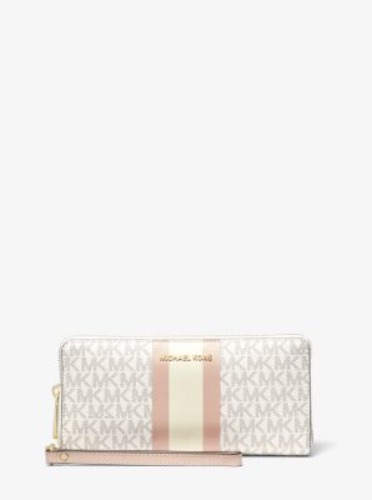 Logo Stripe Continental Wristlet | Michael Kors