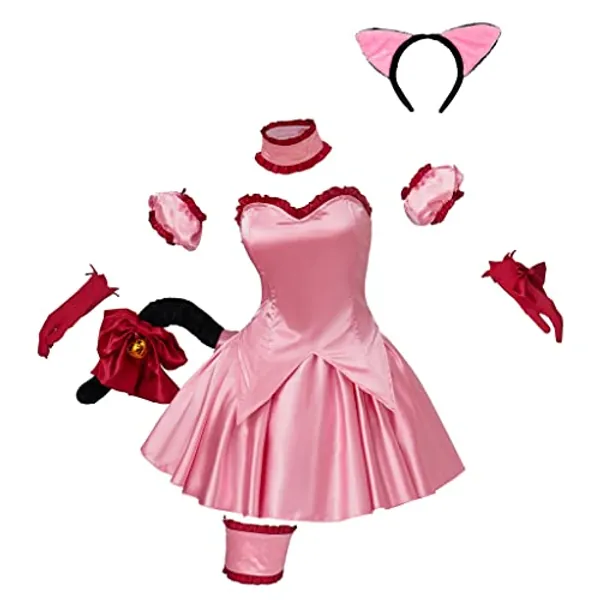 SFWXCOS Costume da donna Tokyo Mew Mew Ichigo Momomiya, per cosplay, abito rosa, abiti anime
