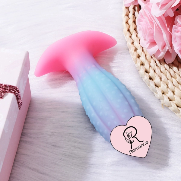 3 Sizes Fantasy Dildo Butt Plug for Beginners, Glow In The Dark Anal Plug Dildo, Adult Sex Toys, Suction Cup Dildo for Woman Man, Mature