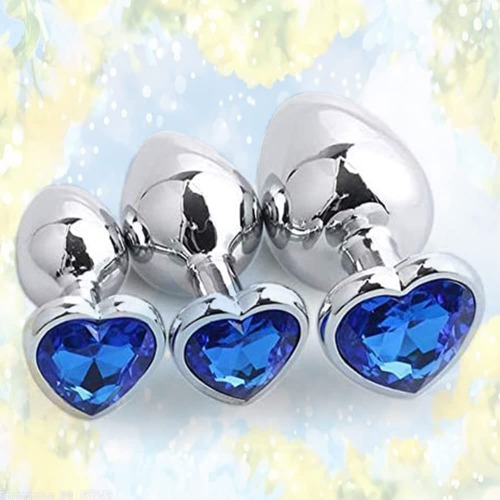 SexReaper Set da allenamento per 3 coppie Vibràtóri Vịbrạtịng Plúg Anàlé Stretching Toy (blu)