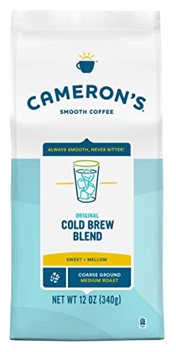 Cameron's Coffee Original Cold Brew Blend Coarse-Ground Coffee, Medium Roast, 100% Arabica, 12-Ounce Bag, (Pack of 1) - Original