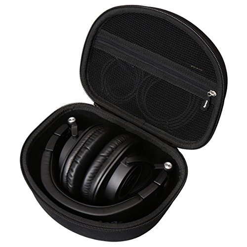 Aproca Hard Carry Travel Bag Case Compatible with Audio-Technica ATH-M50x Professional Monitor Headphones ATH-M50xMG ATH-M40x ATH-M30x ATH-M70x (Black) - Black